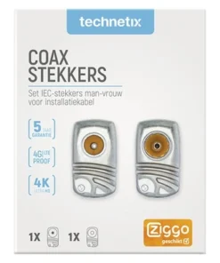 TECHNETIX Coax IEC-connector Male/female, 2 Stuks 7 TECHNETIX Coax IEC-connector Male/female, 2 Stuks -Binnenverlichting Verkoopwinkel DV 8 6784235 04 4c NL 20201230134655