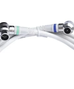 TECHNETIX Coax Aansluitkabel Wit 1,5 Meter