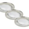 BRILONER LED Inbouwspot Set 7181 Ø 85 Mm Nikkel Mat, 3 Stuks