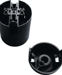 Fitting E27 Zwart Met Gladde Mantel