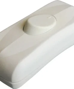 Snoerschakelaar 2-polig Voor Ronde Kabel H03VVH2-F, Wit