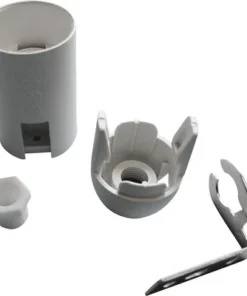 Fitting E14 Haaks Wit Met Gladde Mantel