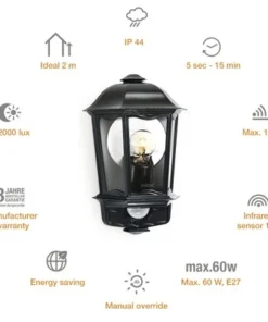 STEINEL Buitenlamp Met Sensor L190S Zwart 7 STEINEL Buitenlamp Met Sensor L190S Zwart -Binnenverlichting Verkoopwinkel DV 8 7105009 07 4c DE 20190906051652