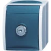 BUSCH-JAEGER Wandcontactdoos Ocean Opbouw IP44 Lichtgrijs/blauwgroen Spatwaterdicht