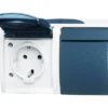 BUSCH-JAEGER Wandcontactdoos Ocean Dubbel Opbouw IP44 Lichtgrijs/blauwgroen Spatwaterdicht