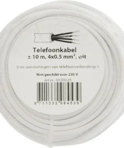 Telefoon Installatiekabel Rond 4x0,5 Mm² Wit 10 M -Binnenverlichting Verkoopwinkel DV 8 7230646 03 4c NL 20210204051657