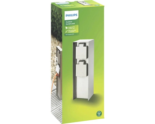 PHILIPS Buitenstopcontact 2-voudig RVS 3 PHILIPS Buitenstopcontact 2-voudig RVS - Afbeelding 3