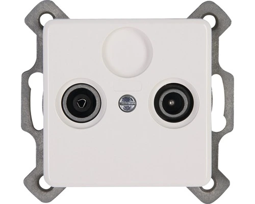 KOPP Milano Inbouw Basiselement Antennecontactdoos Met Met Afdekplaat Wit 1 KOPP Milano Inbouw Basiselement Antennecontactdoos Met Met Afdekplaat Wit