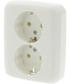 BUSCH-JAEGER Reflex Inbouw Wandcontactdoos (wcd) RA 2-voudig Polar Wit