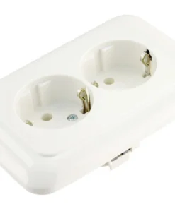 BUSCH-JAEGER Reflex Inbouw Wandcontactdoos (wcd) 2-voudig RA Vlak Model Polar Wit