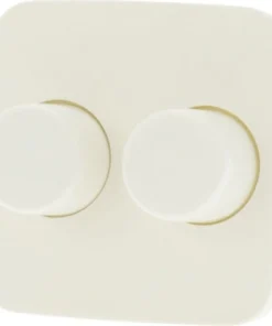 Centraalplaat Met Knop Duodimmer Polar Wit (geschikt Voor Busch-Jaeger)