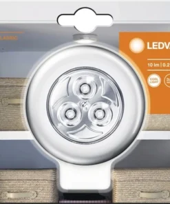 LEDVANCE LED Kastverlichting DOT-it Classic Zelfklevend Ø 65 Mm Zilver