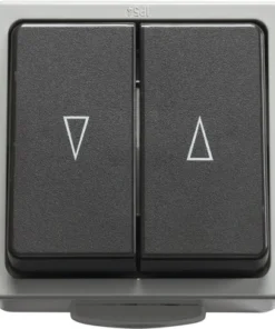 Opbouw Jaloezieschakelaar IP54 Lichtgrijs/donkergrijs Spatwaterdicht