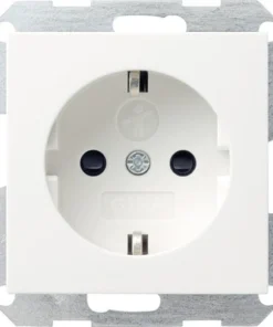 GIRA Standard 55 Inbouw Wandcontactdoos (wcd) RA 1-voudig Met Verhoogde Aanrakingsbescherming Zuiverwit Glans