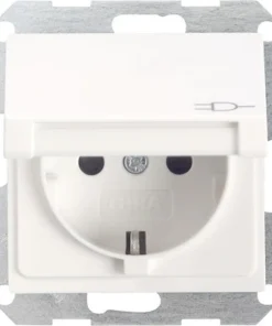 GIRA Standaard 55 Inbouw Wandcontactdoos (wcd) RA 1-voudig Met Klep Zuiverwit Glans