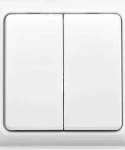 KLIKAANKLIKUIT® Draadloze Dubbele Wandschakelaar AWST-8802 Wit