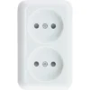 Opbouw Wandcontactdoos (wcd) Opbouw 2-voudig Polar Wit