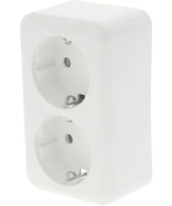 Opbouw Wandcontactdoos (wcd) Opbouw RA 2-voudig Polar Wit