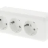 Opbouw Wandcontactdoos (wcd) RA 3-voudig Polar Wit