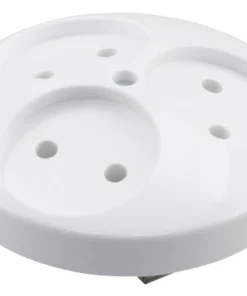 Inbouw Wandcontactdoos (wcd) 3-voudig Rond Polar Wit