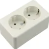 BERKER Opbouw Wandcontactdoos (wcd) RA 2-voudig Polarwit
