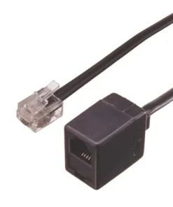 BLEIL Telefoon Verlengkabel Modulair RJ11 Zwart 6 M