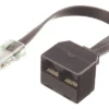 BLEIL Adapterkabel 1x RJ45 M Naar 1x RJ45 F Zwart