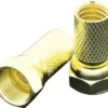 BLEIL Coax F-connector Recht Verguld Max. Ø 7,0 Mm, 2 Stuks