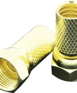 BLEIL Coax F-connector Recht Verguld Max. Ø 7,0 Mm, 2 Stuks