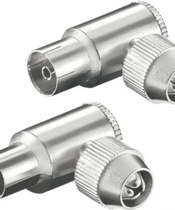 BLEIL Coax IEC-connector Haaks Male/female, 2 Stuks