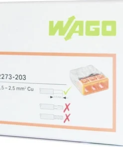 WAGO Lasklem Compact 2273-203, 100 Stuks -Binnenverlichting Verkoopwinkel DV 8 8465036 04 4c DE 20200722221700