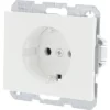BERKER K1 Inbouw Wandcontactdoos (wcd) RA 1-voudig Polar Wit