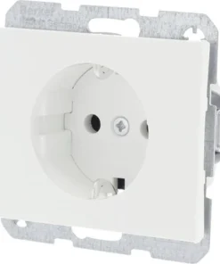BERKER K1 Inbouw Wandcontactdoos (wcd) RA 1-voudig Polar Wit