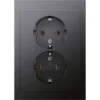 BERKER K1 Inbouw Wandcontactdoos (wcd) RA 2-voudig Antraciet