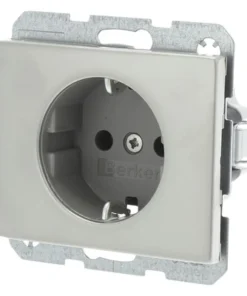 BERKER K5 Inbouw Wandcontactdoos (wcd) RA 1-voudig RVS