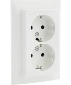 BERKER S1 Inbouw Wandcontactdoos (wcd) RA 2-voudig Polarwit Glans