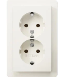 BERKER Q1 Inbouw Wandcontactdoos (wcd) RA 2-voudig Polar Wit