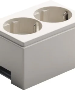 ATTEMA K25/P25 Wandcontactdoos 2-voudig Randaarde Wit