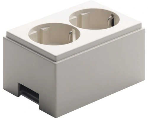 ATTEMA K25/P25 Wandcontactdoos 2-voudig Randaarde Wit 1 ATTEMA K25/P25 Wandcontactdoos 2-voudig Randaarde Wit