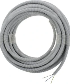 Q-LINK Flexibele Voorbedrade Buis 16 Mm 5/8" Grijs 20 M (3x2,5 Mm²)