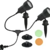 BRILONER LED Grondspot Met Spies Zwart, 2 Stuks