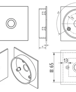 Beldrukker 75x75 Mm Wit-RVS -Binnenverlichting Verkoopwinkel DV 8 8600889 04 4c AT 20160302153148