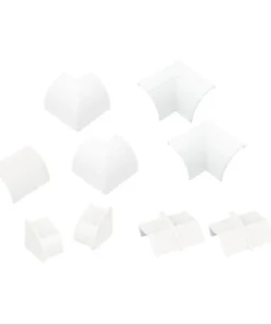 D-LINE Accessoireset T.b.v. Kabelgoot Kwartrond 22x22 Mm Wit, 9-delig