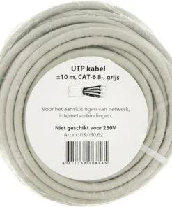 Netwerk Installatiekabel CAT6 UTP Grijs 10 M -Binnenverlichting Verkoopwinkel DV 8 8832170 04 4c NL 20210204051757